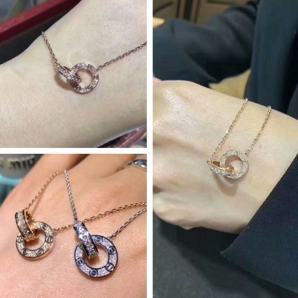 New! Love Pendant Charm Necklace Silver - Picture 6 of 10